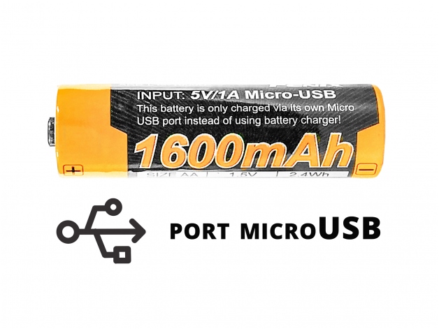Akumulator Fenix USB ARB-L14U (14500 1600 mAh 1,5 V) - Zdjęcie