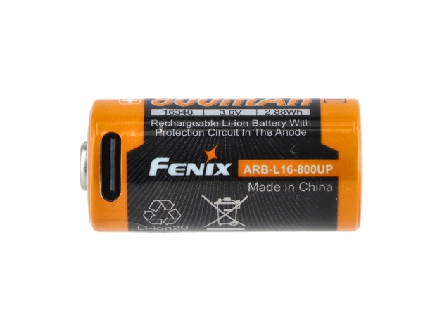 Akumulator Fenix USB ARB-L16U (16340 800mAh 3,6V) - Zdjęcie