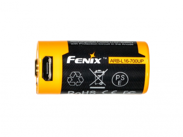 Akumulator Fenix USB ARB-L16UP (16340 RCR123 700 mAh 3,6 V) - Zdjęcie