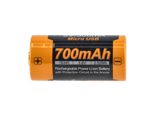Akumulator Fenix USB ARB-L16UP (16340 RCR123 700 mAh 3,6 V) - Zdjęcie