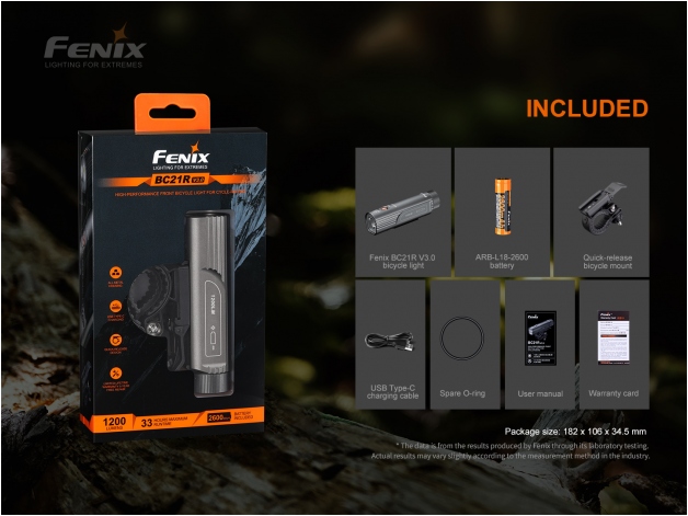 Fenix BC21R V3.0 LED flashlight - bicycle. - Photo