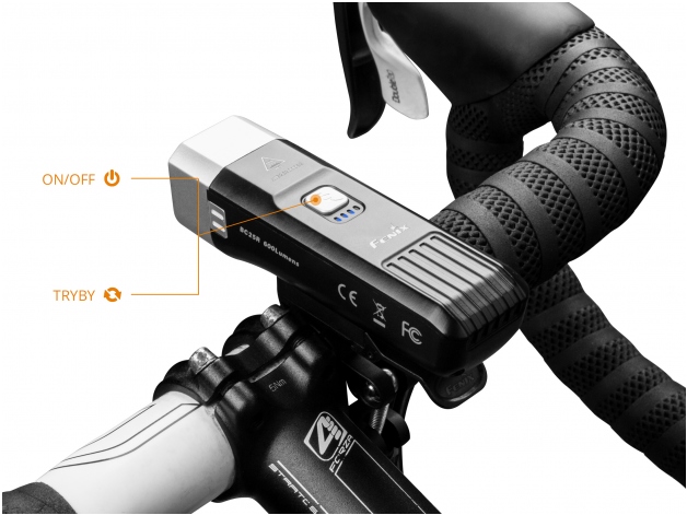 Fenix BC25R LED flashlight - bicycle. - Photo