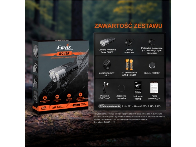 Fenix BC45R Bike Light - Photo