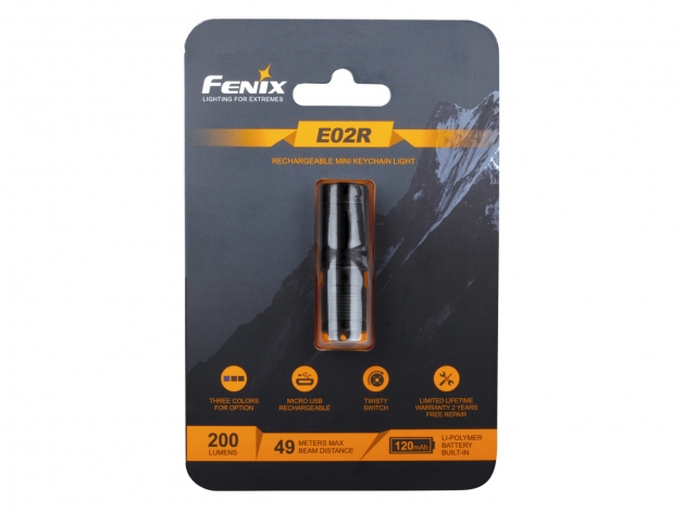 Fenix E02R LED flashlight black - Photo