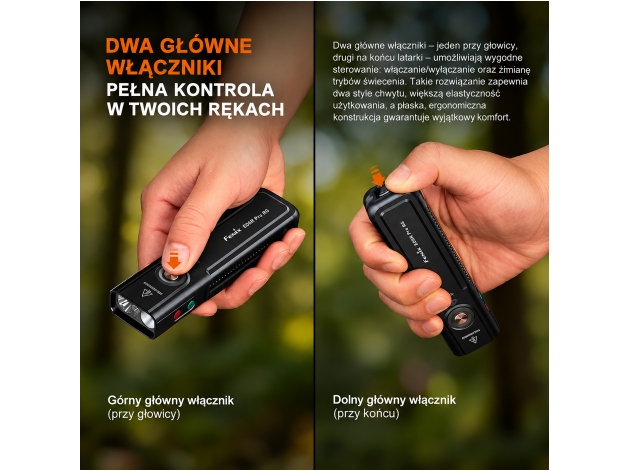 Fenix E06R PRO RG LED flashlight black - Photo