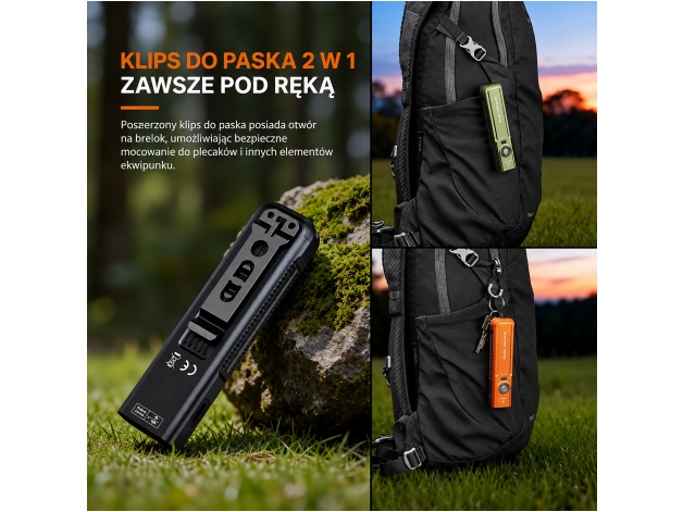 Fenix E06R PRO RG orange LED flashlight - Photo