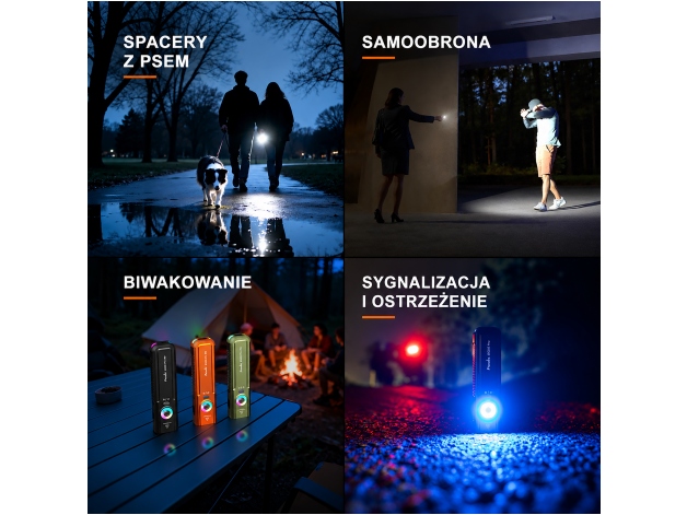 Fenix E06R PRO RG orange LED flashlight - Photo