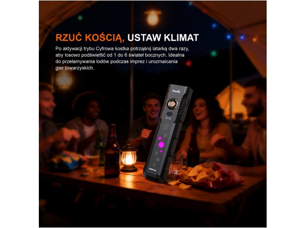 Fenix E08R EU LED flashlight black - Photo