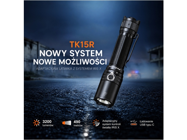 Fenix TK15R LED tactical flashlight - Photo
