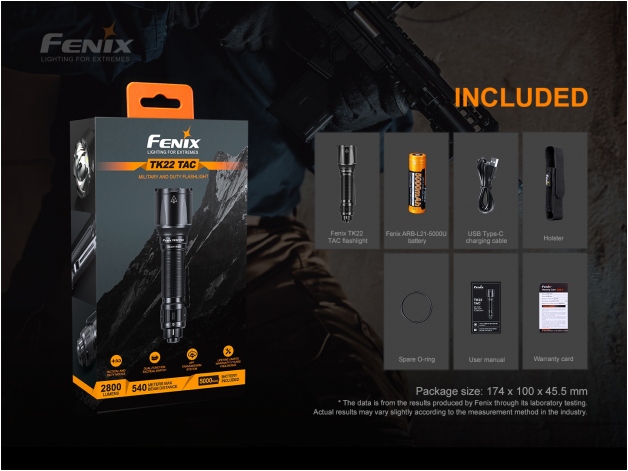 Fenix TK22 TAC LED Flashlight - Photo