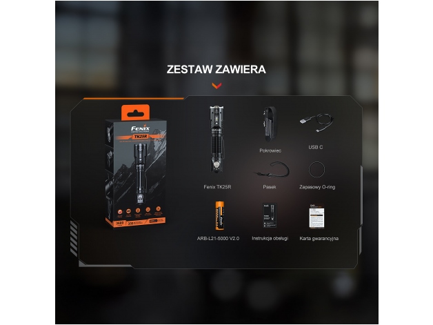 Fenix TK25R LED Flashlight - Photo