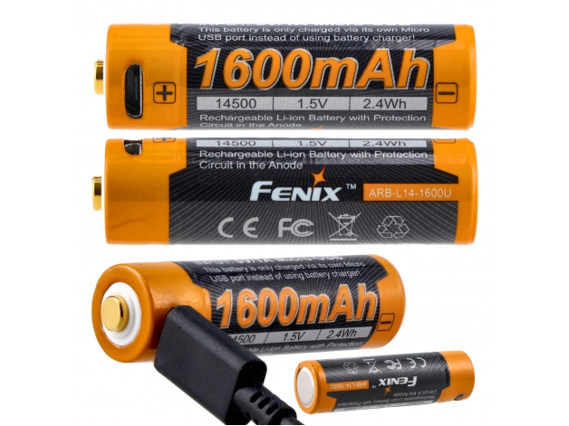 Fenix USB Battery ARB-L14U (14500 1600 mAh 1.5 - Photo