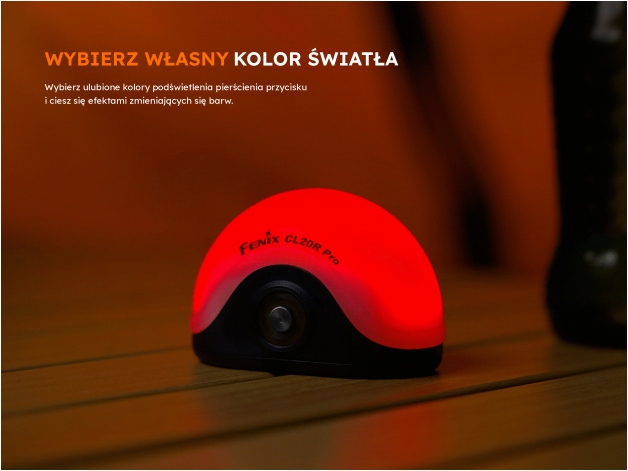 Lampa kempingowa Fenix CL20R PRO czarna - Zdjęcie