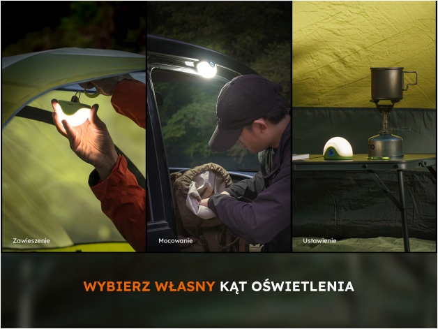 Lampa kempingowa Fenix CL20R PRO zielona - Zdjęcie