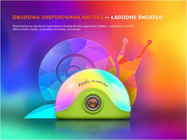 Lampa kempingowa Fenix CL20R PRO zielona - Zdjęcie