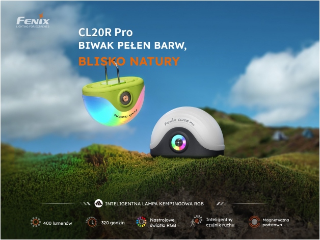 Lampa kempingowa Fenix CL20R PRO zielona - Zdjęcie