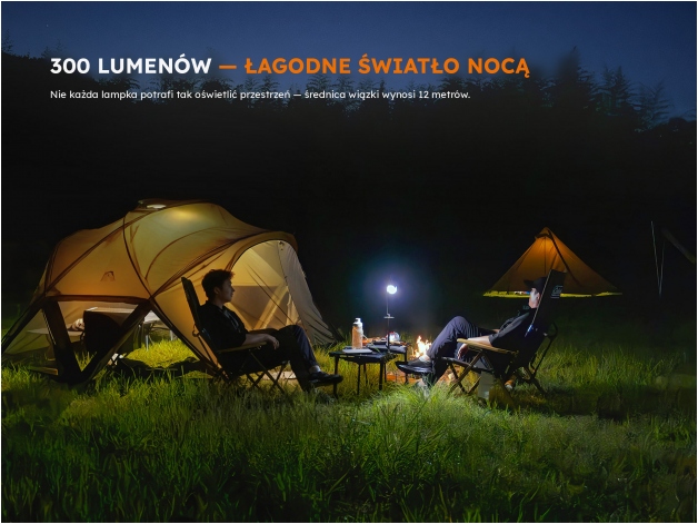Lampa kempingowa Fenix CL20R V2.0 czarna - Zdjęcie