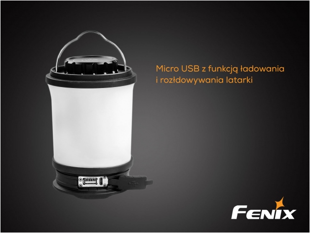 Lampa kempingowa Fenix CL30R czarna - Zdjęcie