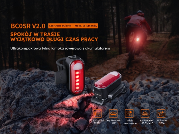 Lampa rowerowa Fenix BC05R V2.0 - Zdjęcie