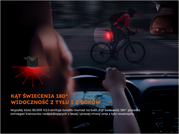 Lampa rowerowa Fenix BC05R V2.0 - Zdjęcie