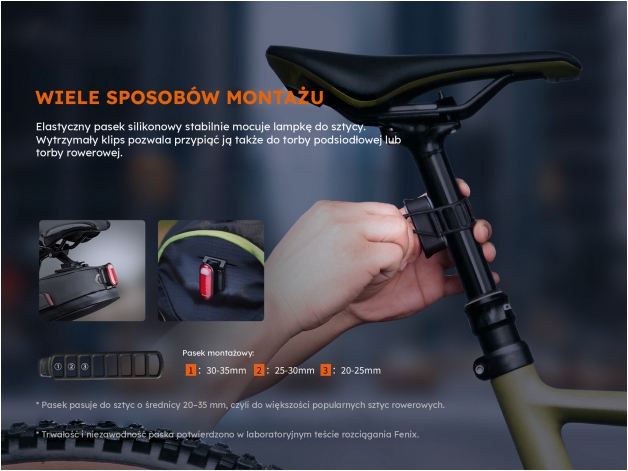 Lampa rowerowa Fenix BC05R V2.0 - Zdjęcie