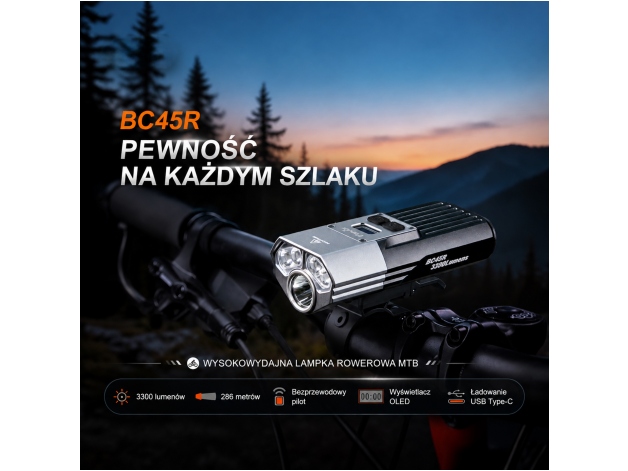 Lampa rowerowa Fenix BC45R - Zdjęcie