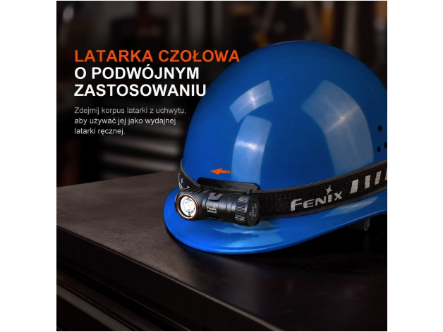 Latarka czołowa Fenix HM53R czarna - Zdjęcie