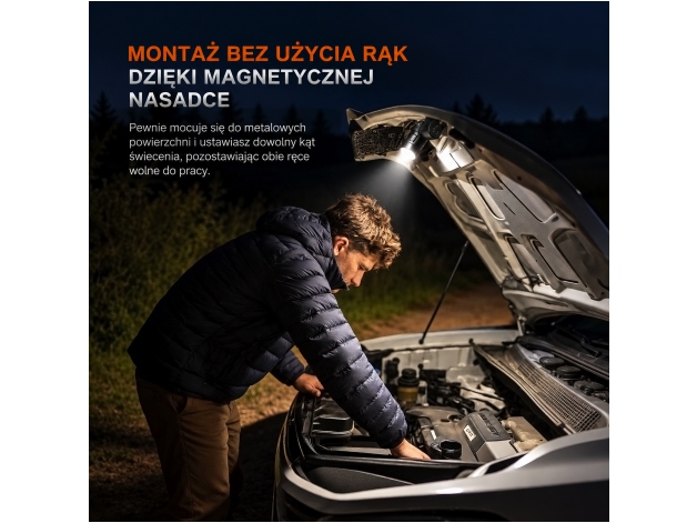 Latarka czołowa Fenix HM53R czarna - Zdjęcie