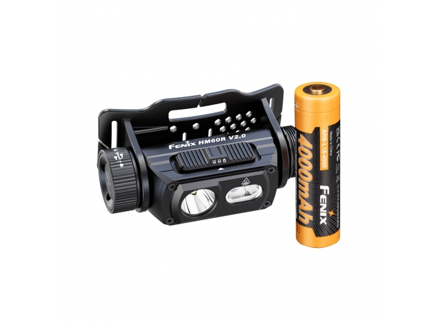 Latarka czołowa Fenix HM60R V2.0 czarna - Zdjęcie
