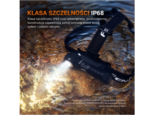 Latarka czołowa Fenix HM61R V3.0 z akumulatorem ARB-L18-3400 mAh - Zdjęcie