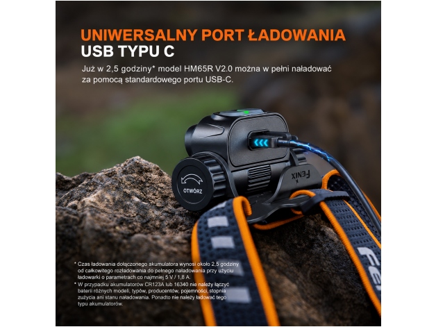 Latarka czołowa Fenix HM65R V2.0 - Zdjęcie