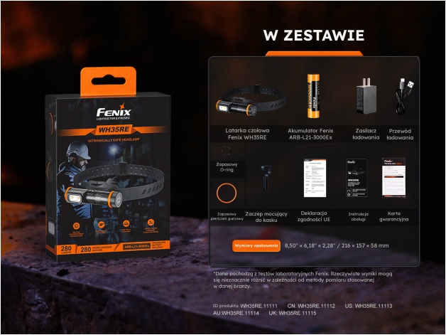Latarka czołowa Fenix WH35RE - Zdjęcie