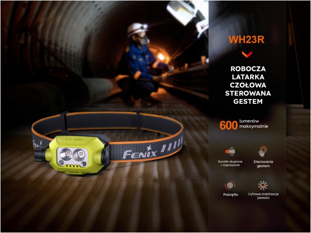 Latarka czołowa LED Fenix WH23R - Zdjęcie