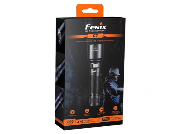 Latarka LED Fenix C7 czarna - Zdjęcie
