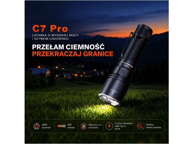 Latarka LED Fenix C7 PRO - Zdjęcie