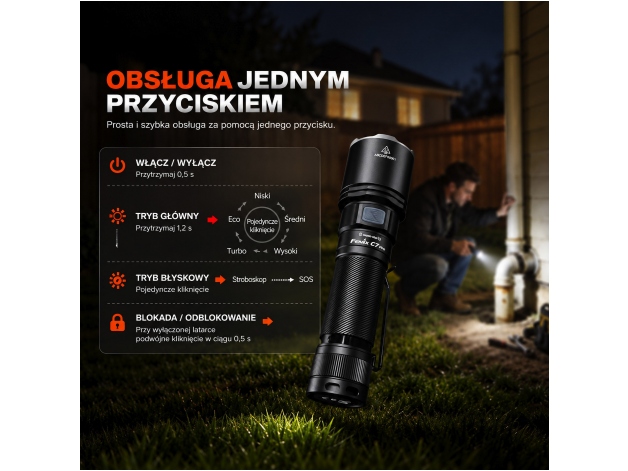 Latarka LED Fenix C7 PRO - Zdjęcie