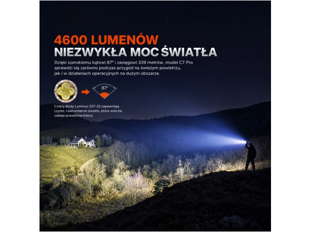 Latarka LED Fenix C7 PRO - Zdjęcie
