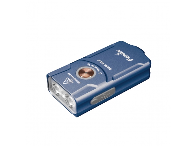 Latarka LED Fenix E03R V2.0 niebieska - Zdjęcie