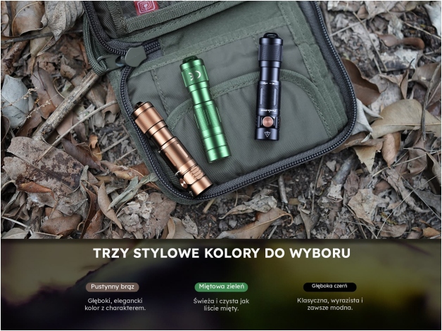 Latarka LED Fenix E05R czarna - Zdjęcie