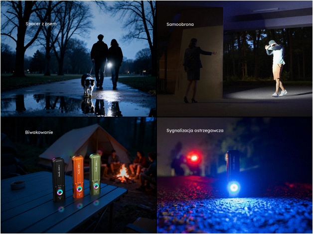 Latarka LED Fenix E06R Pro EU czarna - Zdjęcie