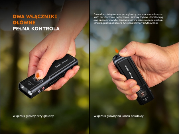 Latarka LED Fenix E06R Pro EU czarna - Zdjęcie