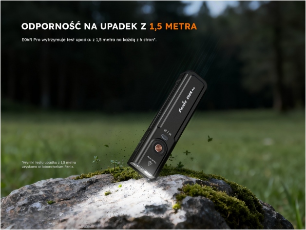 Latarka LED Fenix E06R Pro EU czarna - Zdjęcie