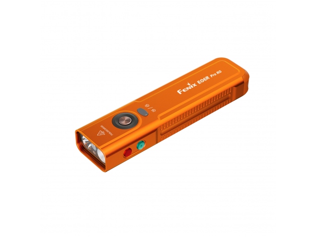 Latarka LED Fenix E06R PRO RG pomarańczowa - Zdjęcie