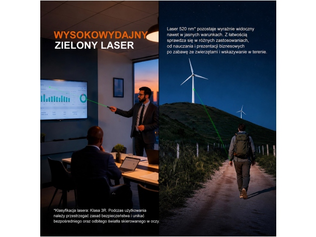 Latarka LED Fenix E08R UE oliwkowa - Zdjęcie