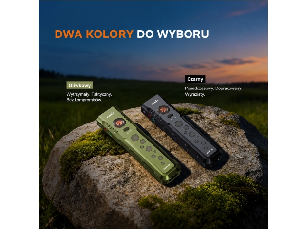 Latarka LED Fenix E08R UE oliwkowa - Zdjęcie
