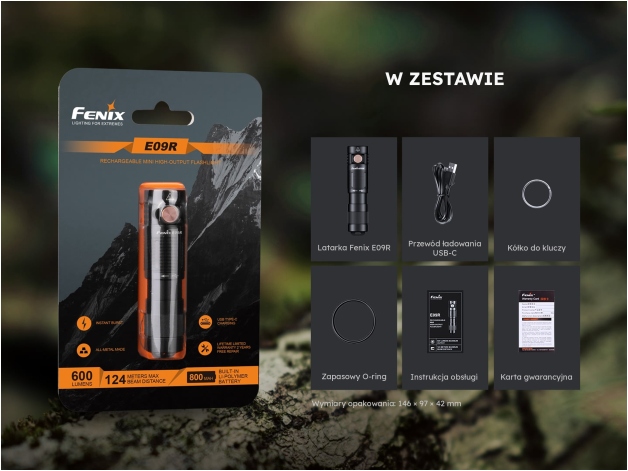 Latarka LED Fenix E09R - Zdjęcie