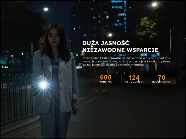 Latarka LED Fenix E09R - Zdjęcie