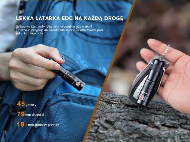 Latarka LED Fenix E09R - Zdjęcie