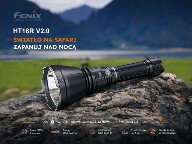 Latarka LED Fenix HT18R V2.0 - Zdjęcie