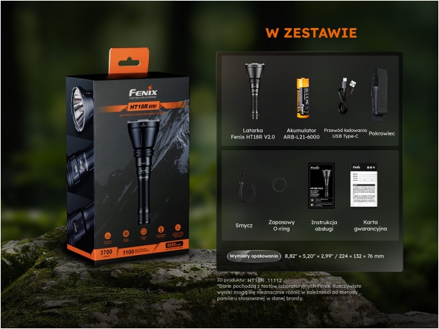 Latarka LED Fenix HT18R V2.0 - Zdjęcie